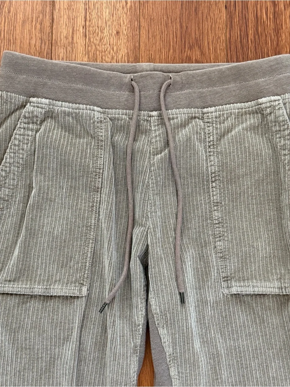 James Perse Womens Mixed Media Corduroy Joggers Size 2 Tan Khaki Pants WUSC1677